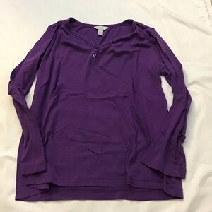 Charter Club Purple Longsleeve Sleep Shirt